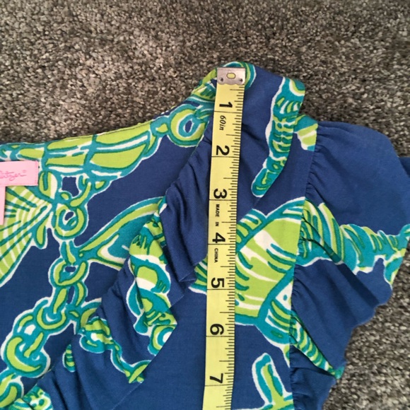 Lilly Pulitzer Clare Ruffle Sleeveless Mini Dress in Fallin in Love Blue Large - Picture 14 of 16